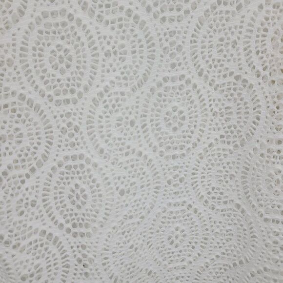 Laundry by Shelli Segal Swimsuit Coverup S White Lace 3/4 Sleeve Tunic Tie Neck - Picture 6 of 14